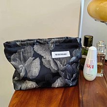 法式高雅黑花手工化妝包女新款便攜收納包提花洗漱包雜物小包 價格比較,價格查詢,歷史價格詳細信息