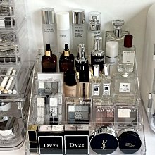 香水置物架桌面化妝品收納架透明輕奢護膚品整理高級感梳妝檯架展 歷史價格詳細信息
