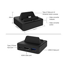 Switch主機底座NS視頻底座HDMI視頻轉換器TV DOCK便攜TV轉換器 歷史價格詳細信息