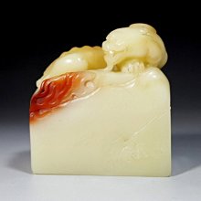 【石緣】壽山石印鈕 (  壽翁  -  巧紅芙蓉 ) 歷史價格詳細信息