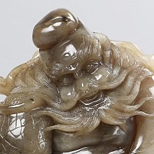 珍藏壽山石朱砂紅精雕薄意松山問童子老閑章擺 石質天然 油潤通透 蘿卜紋清晰細膩癸卬秋月·鄧琰 作凈高10.5厘米長3厘米695壽山石 印章 古玩 歷史價格詳細信息