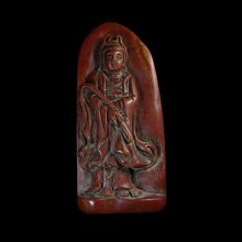 【舊情人留下的傷心物】~附贈A貨鑑定書/放強光天然玉髓(瑪瑙)精雕(觀音)墬飾~12000元起標無底價 歷史價格詳細信息