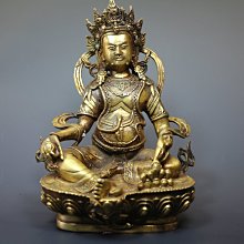 銅鎏金 【黃財神】，鎏金材質，製作精美，黃財神是密教之護法神祇，諸財神之首,十分值得收藏供奉。尺寸21×16釐米、重1660克、 歷史價格詳細信息