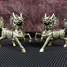 銅麒麟擺件一對純銅送子麒麟八卦火麒麟客廳酒柜辦公室桌面工藝品 歷史價格詳細信息