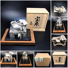 【日本古漾】232003 已逝日本【文化勲章作家 富永 直樹】銅製 旭日 豬置物 歷史價格詳細信息