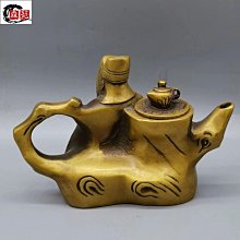 熱銷古玩雜項明國年制黃銅提梁人物溫酒壺茶壺老貨舊貨擺件老物件 歷史價格詳細信息