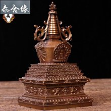 純銅舍利子如來寶篋塔菩提塔佛塔佛家用裝藏經文五彩五輪塔擺件    最物 歷史價格詳細信息