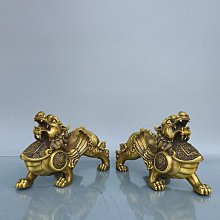 黃銅貔貅家用客廳擺件壹對客廳店鋪玄關裝飾品銅貔貅開業工藝禮品 歷史價格詳細信息