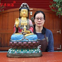 純銅彩繪觀音菩薩家用供奉觀音佛像觀世音菩薩擺件娑婆三聖全佛 歷史價格詳細信息