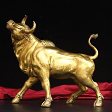 黃銅牛氣沖天擺件開業喬遷送禮辦公室桌面書櫃書架前臺裝飾品 歷史價格詳細信息
