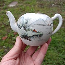 民國淺絳彩山水紋獸耳瓶 仿古瓷器古董古玩老貨舊貨包老保真 歷史價格詳細信息