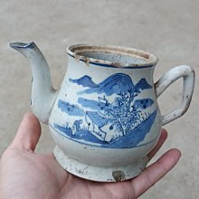 清青花山水亭樓小缸古董古玩收藏品真品舊貨老貨包老保真擺件 歷史價格詳細信息