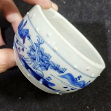 清青花山水亭樓小缸古董古玩收藏品真品舊貨老貨包老保真擺件 歷史價格詳細信息