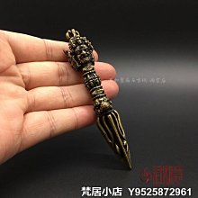 泥泊爾手工銅法器 藏傳佛教老銅金剛法鈴密宗金銅杵手搖銅鈴一套 歷史價格詳細信息