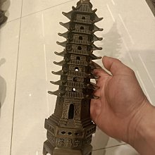 銅精工文昌塔擺件九層十三層搭配桃木底座辦公桌書房旗艦店工藝品~閒雜鋪子 歷史價格詳細信息