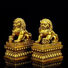 銅獅子擺件一對入戶黃銅獅子門口客廳辦公室桌面商鋪大型北京獅 歷史價格詳細信息