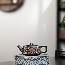 紫砂壺 景德鎮扒花茶具整套功夫茶具套裝日式提梁壺一壺六杯家用帶禮盒裝 歷史價格詳細信息