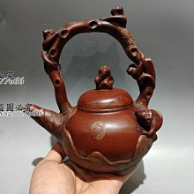 鳴遠虛扁·精工·130cc極品24目天青料 慕古潤澤慕：陳鳴遠虛扁壺  形神兼備腹扁而大 胎 珍藏 古玩 紫砂壺【蓬萊閣】-471 歷史價格詳細信息