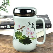 陶瓷杯子帶蓋贈勺子創意個性潮流辦公室骨瓷馬克杯早餐杯大容量-沐陽家居 歷史價格詳細信息