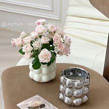 花瓶 高级感扁缸设计简约轻奢花瓶玻璃透明水培鲜花玫瑰客厅装饰插花瓶~定價[購買請咨詢] 歷史價格詳細信息
