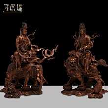 文殊普賢菩薩青銅佛像擺件 歷史價格詳細信息