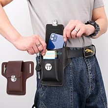 手機袋男士手機腰包pu皮質手機袋多功能戶外運動豎掛包防水卡包 歷史價格詳細信息