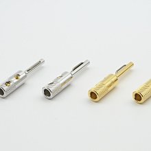 免焊香蕉頭音響箱喇叭線4MM純銅鍍金banana插頭音頻接線柱連接頭-沃匠家居工具 歷史價格詳細信息