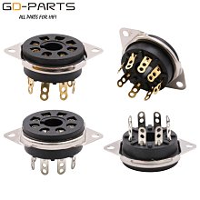 電子管管座大八腳EL34 KT88 6V6 6L6膽機大8腳電子管座搭棚用鍍金-滿200元發貨 歷史價格詳細信息