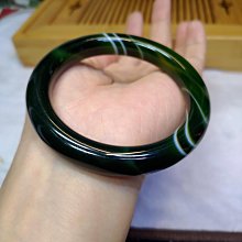 #18.5圓骨寶葉鐲年終賀歲特選【紀孝莊古鐲】0103a無敵寶葉鐲美魔綠圓骨細筆描金 內徑5.65粗0.9cm 重40g 歷史價格詳細信息