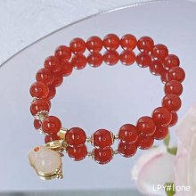 天然紅瑪瑙玉兔手鏈女生和田玉兔子女士朱砂手串女款手飾品 歷史價格詳細信息