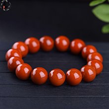 天然涼山南紅手串單圈手錬首飾飾品櫻桃紅水紅冰粉圓珠佛珠配飾女 歷史價格詳細信息