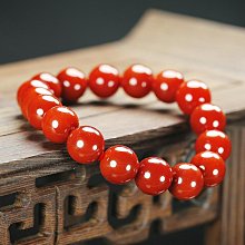 天然保山冰紅南紅佛珠手串原礦女款乾淨螢光手鍊間 歷史價格詳細信息