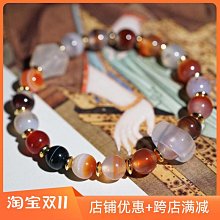 #纏絲瑪瑙文玩古珠，淡淡的撒金皮兒鳳眼老瑪瑙珠子。風化滿滿，磨損大氣自然，包漿古樸厚重,歷 歷史價格詳細信息