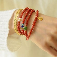 川料南紅瑪瑙耳飾櫻桃紅柿子紅圓珠耳鉤女時尚真金18k金南紅耳環 歷史價格詳細信息