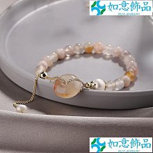 水晶手鏈女新款韓版金髮晶紅瑪瑙翡翠平安扣手串小眾翡翠手飾男女飾品流行飾品JR08038-挖寶迎好年 歷史價格詳細信息