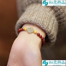 天然四川南紅瑪瑙手串菱形彫刻轉運珠手鏈涼山瑪瑙柿子紅時尚手飾 歷史價格詳細信息