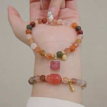 天然鹽源瑪瑙貔貅隔珠手鍊 果凍糖果色瑪瑙雕刻單圈手串情侶 歷史價格詳細信息