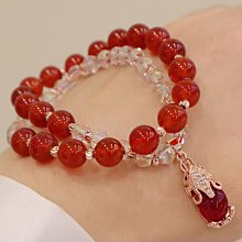 【紅瑪瑙貔貅】【編織轉運珠】十二生肖本命佛純銀轉運珠情侶手鍊皮繩串珠路路通八大守護神~善緣閣 歷史價格詳細信息