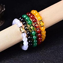 天然紅瑪瑙五路財神手錬黑瑪瑙金木水火土五行文玩佛珠手串男女生 歷史價格詳細信息