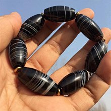 纏絲瑪瑙天珠 珠子老氣感十足，包漿醇厚，風化細膩， 孔道磨損25095 歷史價格詳細信息