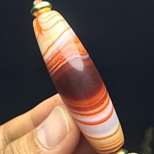 天珠纏絲瑪瑙老天珠 珠子老氣感十足，包漿醇厚，風化細膩，孔道20348 歷史價格詳細信息