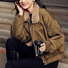 =Vous=韓 軍裝派克收腰設計 厚實保暖毛領外套 歷史價格詳細信息