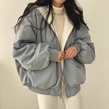 ～韓系    2022冬季新款仿羊羔毛寬鬆舖棉保暖棒球外套 歷史價格詳細信息