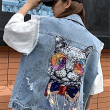 馬甲薄款牛仔背心馬甲外套女2023夏季新款無袖外搭短款坎肩女款馬夾 歷史價格詳細信息