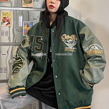 【熱賣精選】美式復古棒球服外套男春秋季新款港風潮牌寬松撞色休閑立領夾克衫 歷史價格詳細信息