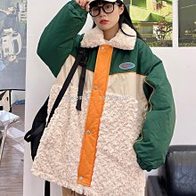 【熱賣精選】羊羔毛拼接粉色v領菱格棉衣棉服女冬設計感小眾夾棉加厚棉襖外套牛仔背心女 歷史價格詳細信息