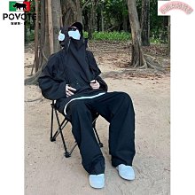 外套女國潮機能風巫師帽夾克男女厭世喪系高街情侶寬鬆拉鍊衝鋒衣-潮男服飾 歷史價格詳細信息