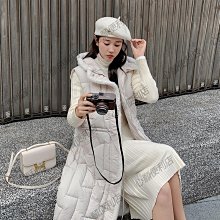 羽絨馬甲女中長款2022韓版立領收腰白鴨絨百搭坎肩背心馬夾外套潮-時尚女裝 歷史價格詳細信息