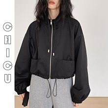 新款韓版春秋短款拉鏈衛衣女薄款寬松高領長袖上衣外套潮-餘登米女裝 歷史價格詳細信息