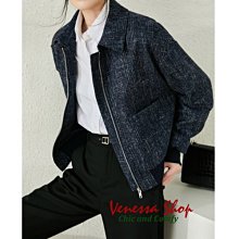 VENESSA~ MO 新款 精緻高端 法式優雅 純手工雙面呢高支羊毛 俐落短版圓領外套 兩色 (V1285) 歷史價格詳細信息